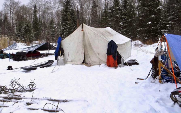 winter camping in the boundary waters